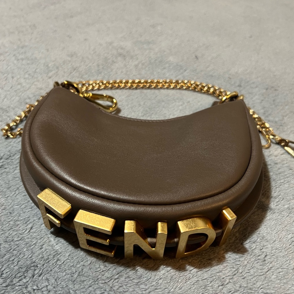 Nano Fendigraphy Fendi Brown Leather clutch - Picture 3 of 8